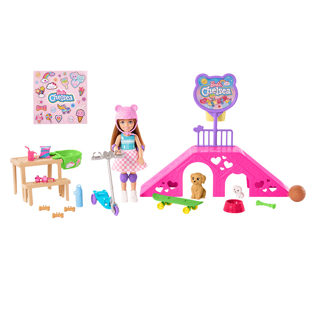 Barbie Chelsea - Skatepark playset with Doll